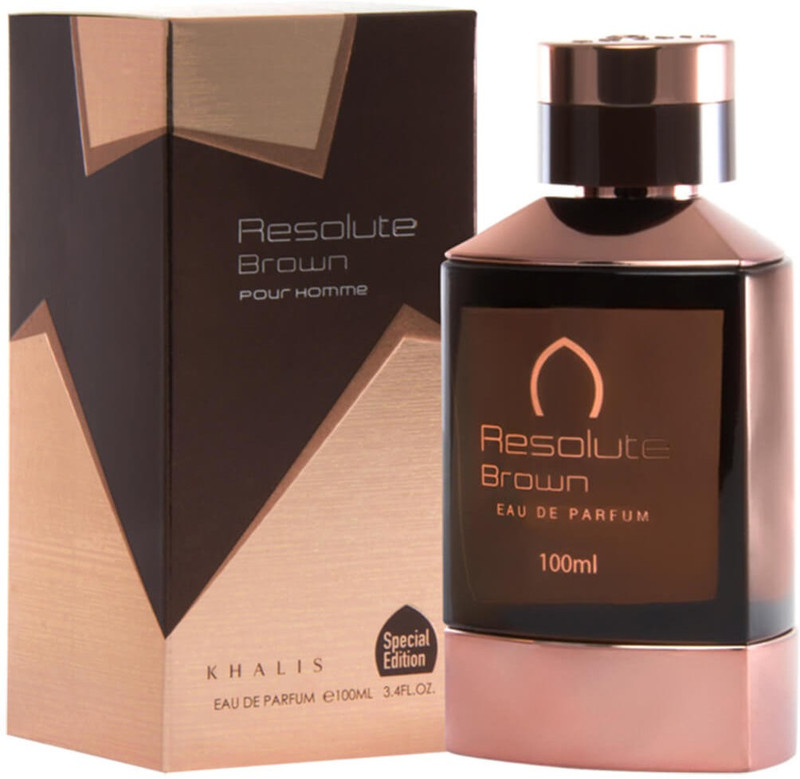 Khalis Perfumes Resolute Brown Fragrance Spray - 100ml Eau de Parfum  -  100 ml(For Men & Women)