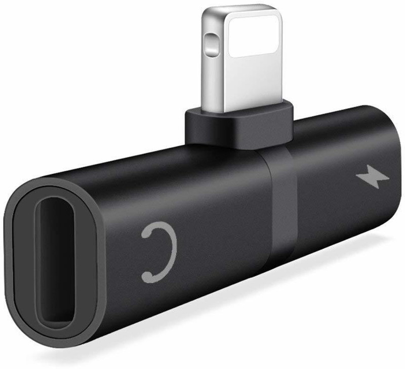 saiesha 2 in 1 Splitter 8 Pin to Dual 8 Pin Phone Charger Converter for iPhone 7 8 Plus X Charging Cable Adapter Mini Earphone Converter Headphone Splitter(Compatible with ios, Multicolor, Sync and Charge Cable)