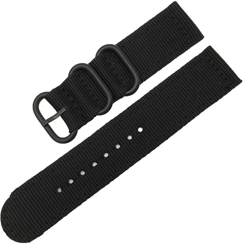 invella 20mm NATO Black Smart Watch Strap(Black)