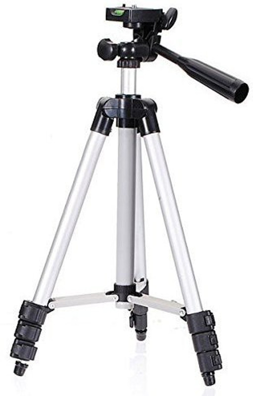 zepton Tripod-3110 Portable Aluminum tripod Camera Stand With Head & Quick Release Plate Tripod(Silver, Supports Up to 300 g)