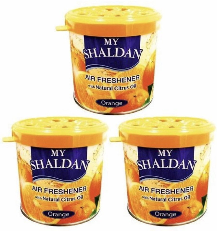 MY SHALDAN Orange (PACK OF 3) Car Freshener Car Freshener Diffuser Orange(3 x 80 g)