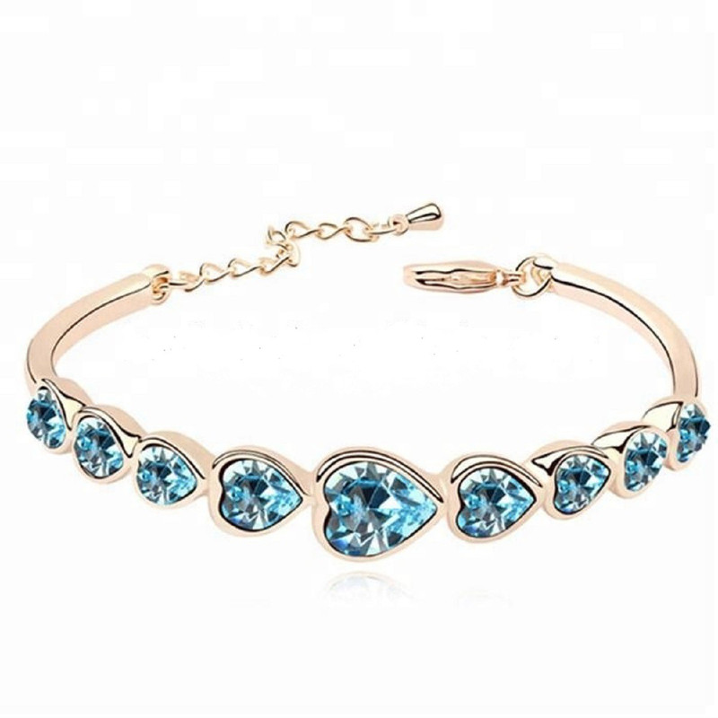 jewel planet Crystal Crystal Gold-plated Tennis Bracelet