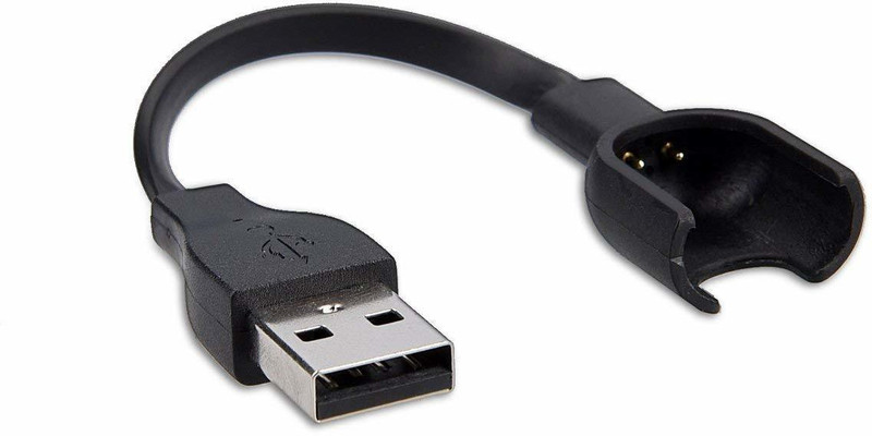 Triangle Ant ® Replacement USB Charging Cable with Flexible Tangle-Free Cable 0.6 m Power Cord(Compatible with Fitness Band, Black, One Cable)