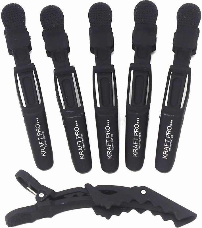 unigestion KRAFTPRO Carbon coated hair clips for Women (Section clip) Hair Clip(Black)