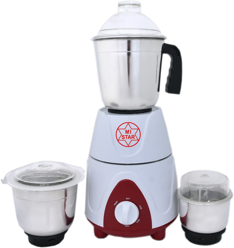 mi star MIXER GRINDER JUICER MG18H106 750 Mixer Grinder(Multicolor, 3 Jars)