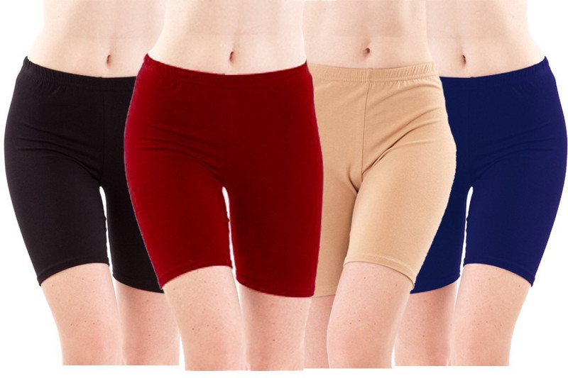 klugger Solid Women Multicolor Cycling Shorts