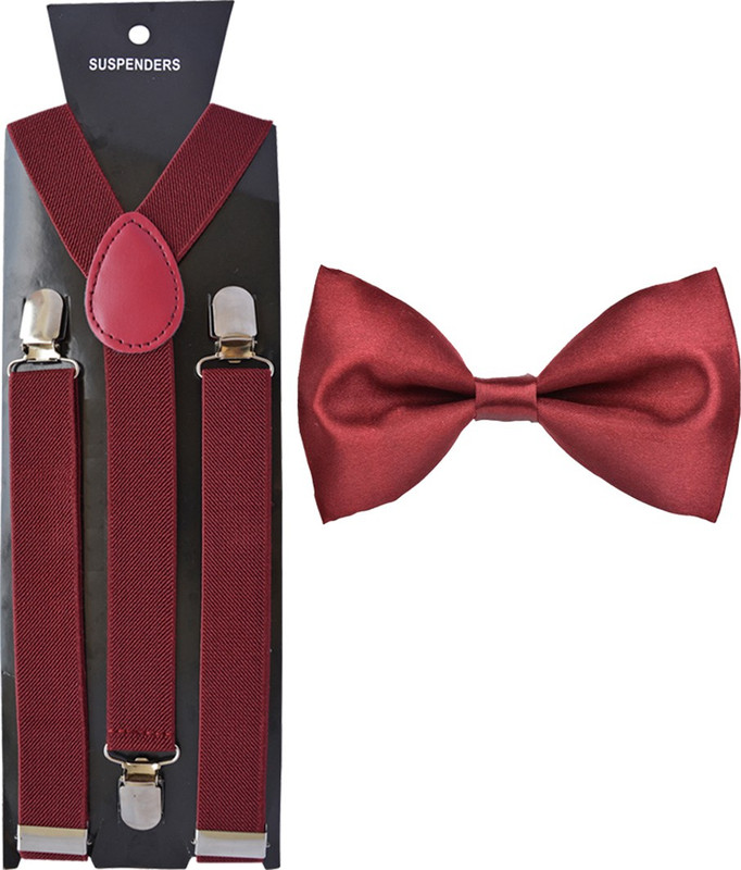 SunShopping Y- Back Suspenders for Men(Maroon)