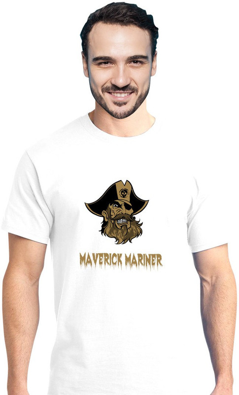 myinsignia Printed Men Round Neck White T-Shirt