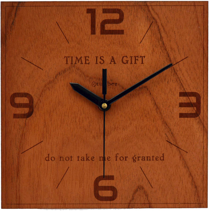 otimber Analog 20 cm X 20 cm Wall Clock(Brown, Without Glass)