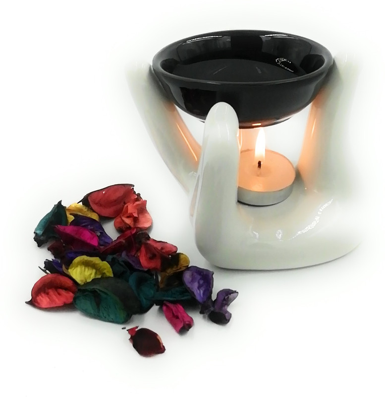 shree sangarah # 0001 Ceramic 1 - Cup Tealight Holder Set(White, Pack of 1)