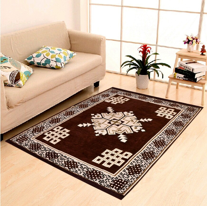panipat hub Brown Cotton Carpet(121 cm  X 183 cm)