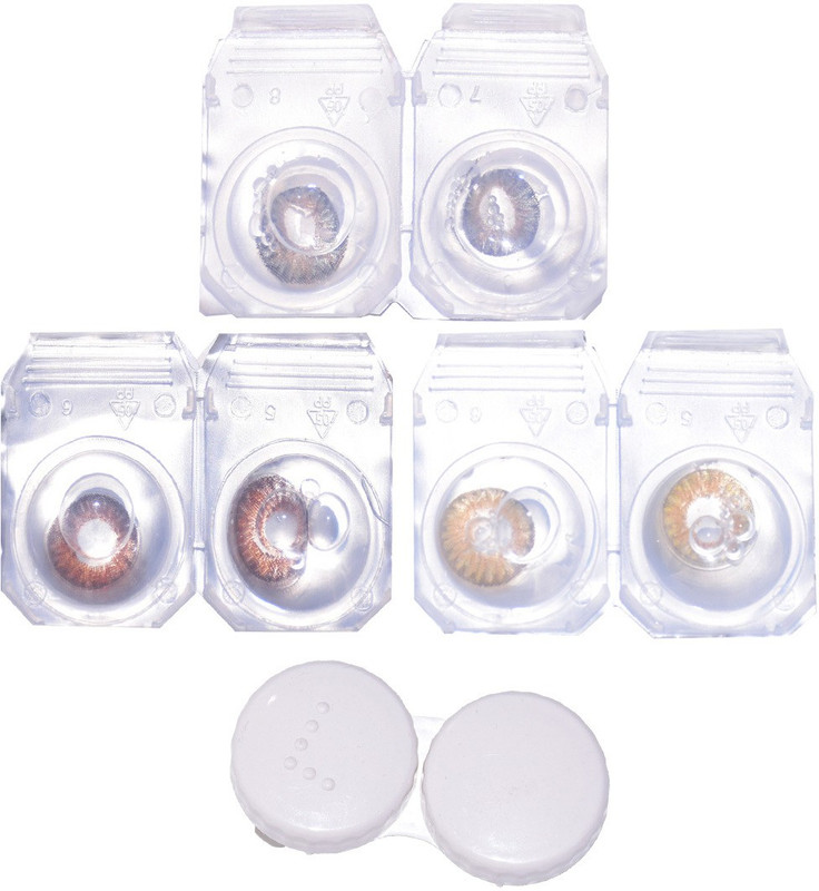 glance gallaxy GLANCE G2A0L1L9A0X0Y Monthly(0, Colored Contact Lenses, Pack of 6)