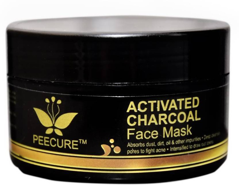 peecure 200gm Activated charcoal mask with healing white clay face mask(200 g)