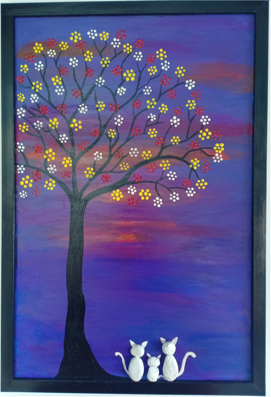 krish artworks Handmade Painting_Family Acrylic 12 inch x 18 inch Painting