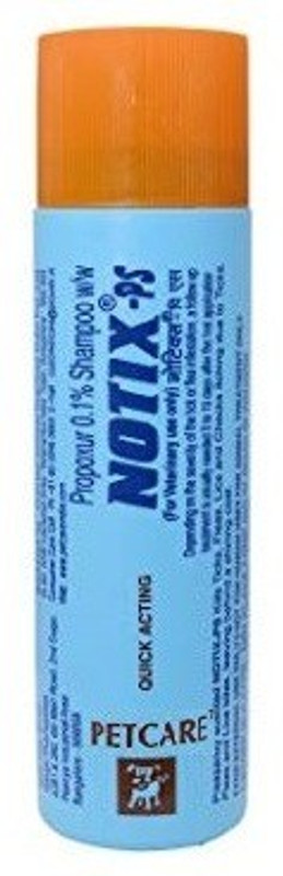 fifozone Pet Care NOTIX PS Propoxur Anti-dandruff, Flea and Tick, Hypoallergenic, Whitening and Color Enhancing, Conditioning, Anti-parasitic, Allergy Relief, Anti-microbial, Anti-fungal, Anti-itching nice Dog Shampoo (150 ml) Flea and Tick fresh Dog Shampoo Flea and Tick fresh Dog Shampoo(150 ml)