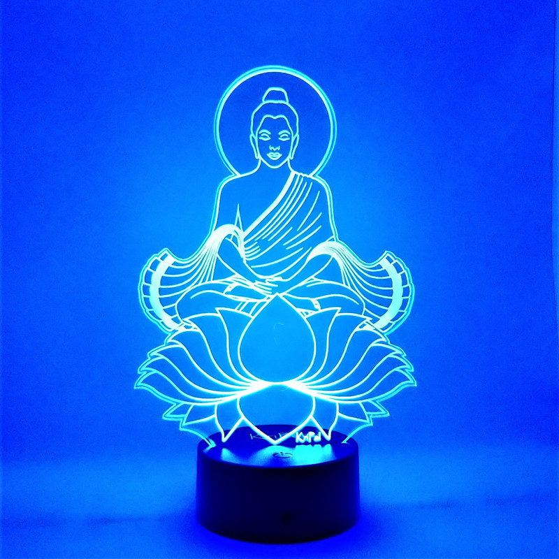 Kripal Mahavir Bhagwan 7 Colour Changing 3d Optical Illusion Led