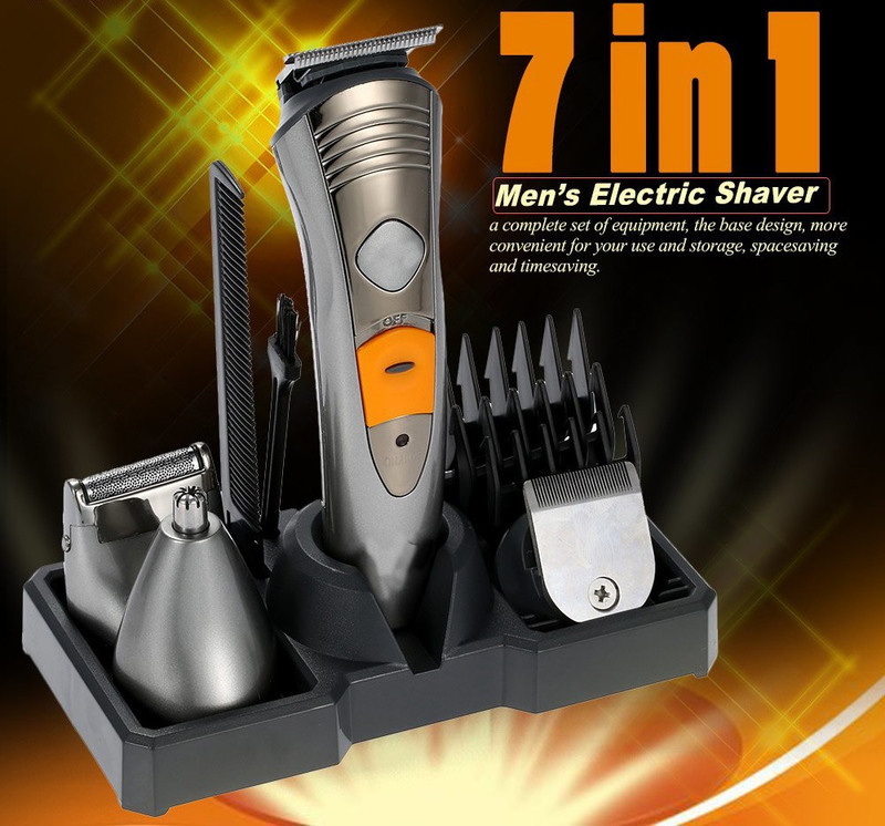 pritam global traders Km-580a 7 In 1 Rechargeable Grooming Kit Multifunctional Unisex Hair Clipper And Trimmer  Runtime: 60 min Grooming Kit for Men & Women(Silver)