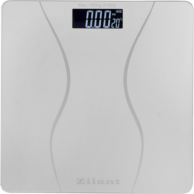 Zilant 6 mm Automatic Personal Digital Weight Machine With Large LCD Display and 4 Sensor Technology For Accurate Weight Measurement (Silver) Weighing Scale(Grey 1)
