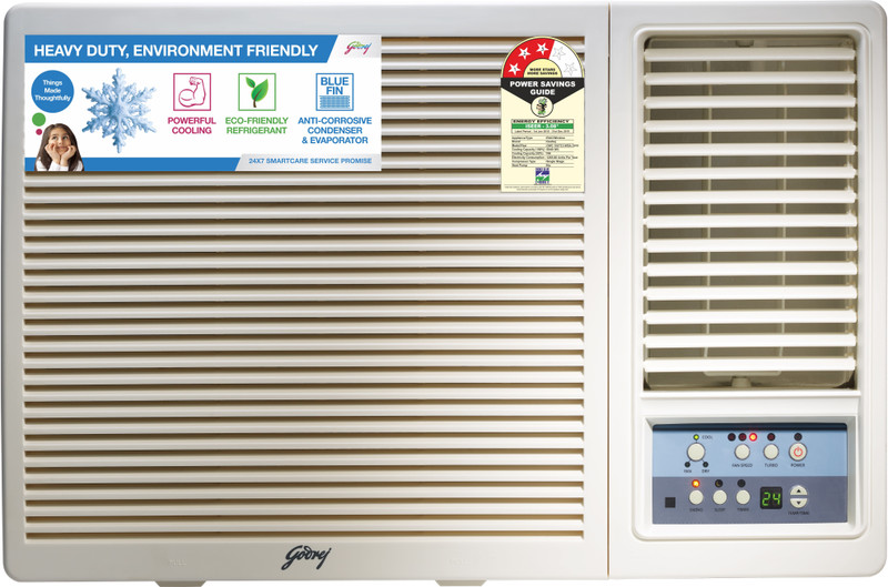 Godrej 1.5 Ton 3 Star Window AC - White(GWC 18UTC3-WSA, Copper Condenser)