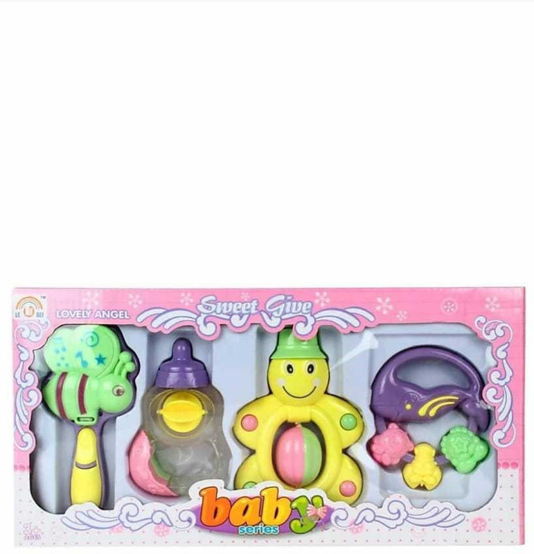 myra toys Baby Rattle and Teether Toys for Infants Non Toxic with Mild Sound Set of Rattle (Multicolor) Rattle(Multicolor)