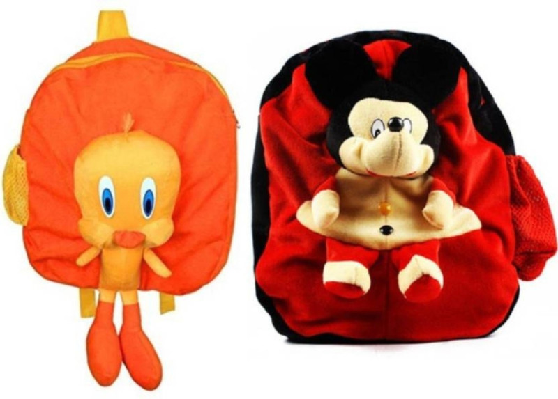 kuku Cute Mickey And Cute Tweety Bag High Quality And Very Beautiful Bag For Kids (Multi color) Plush Bag(Multicolor, 12 L)