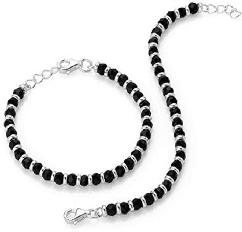 krishna fency jwellers Stone Silver Bracelet(Pack of 2)