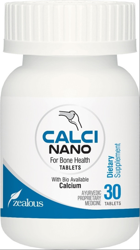 zealous health CALCINANO, Osteoporosis, bone pain, calcium supplement, 30 tablets(15 g)