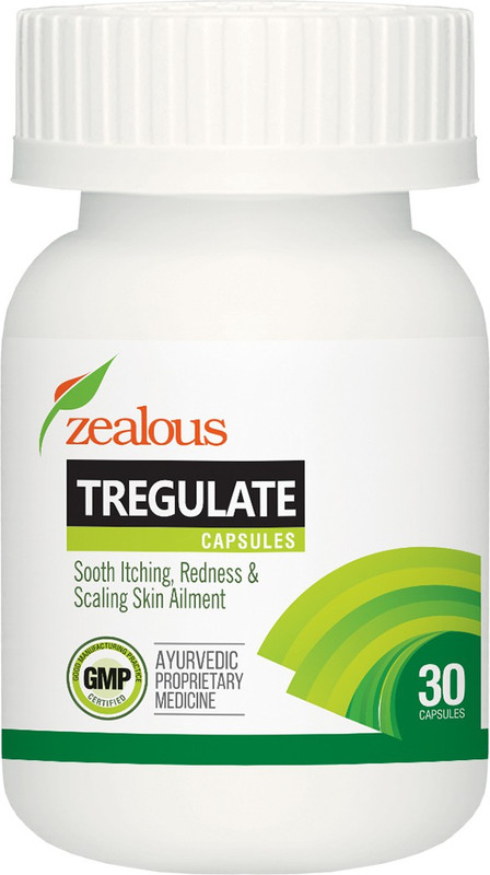 zealous health TREGULATE, Psoriasis tablets, Herbal tablet for itchy skin & scaling lesions, 30 tablets(15 g)