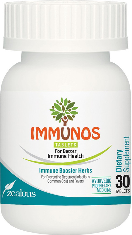 zealous health IMMUNOS, Immune booster herbal medicine, 30 tablets(15 g)