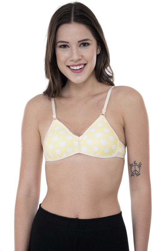 onliest Women Push-up Lightly Padded Bra(Yellow)