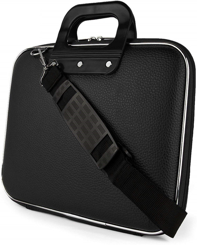 Wearslim Laptop Messenger & Shoulder Bags Durable Briefcase Carrying Case for 15.6 in Laptops Medium Briefcase - For Men & Women(Black)