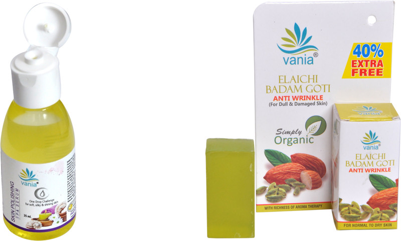 vania Skin Polishing SPA Serum 25 Ml & Elaichi Badam Goti 25 Gm(2 Items in the set)