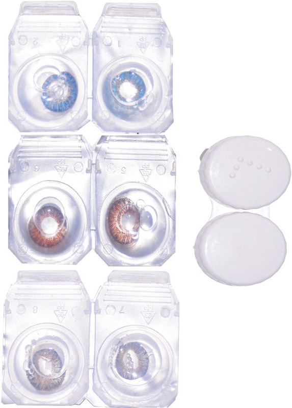 glance gallaxy G2L0A1N9CE Monthly(0, Colored Contact Lenses, Pack of 6)