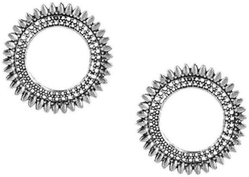swara collection Antique Chakra Style Hoop Stud Earrings Alloy Hoop Earring, Stud Earring, Clip-on Earring
