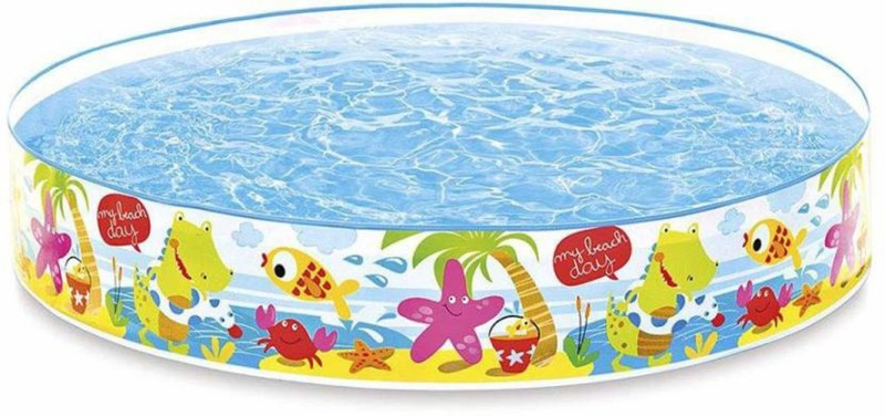 Alpyog Round Rubber Plastic Small Size Swimming Pool For Children, Diameter 5 Feet Inflatable Pool(Multicolor)