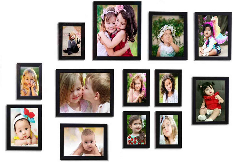 Aadinath Collection Generic, Acrylic, MDF Photo Frame(Black, 13 Photos)