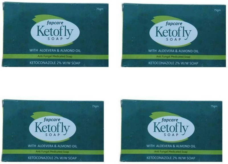 fapcare Ketofly Soap (Anti - fungal Medicated Soap) (300 g, Pack of 4)(4 x 75 g)