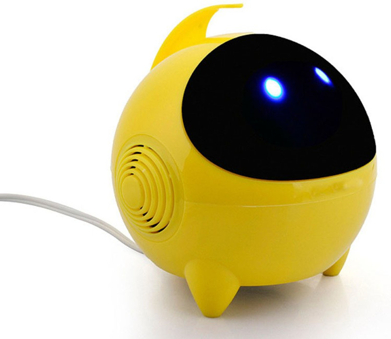 kathiriyas Portable Cute Cartoon USB Stereo Mini Robot 3 W Laptop/Desktop Speaker(Yellow, Stereo Channel)