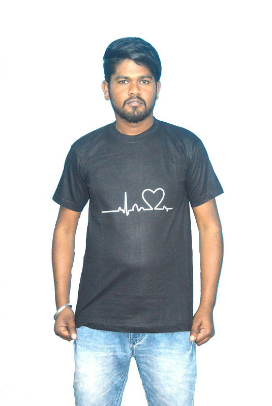 garry american Printed Men Round Neck Black T-Shirt
