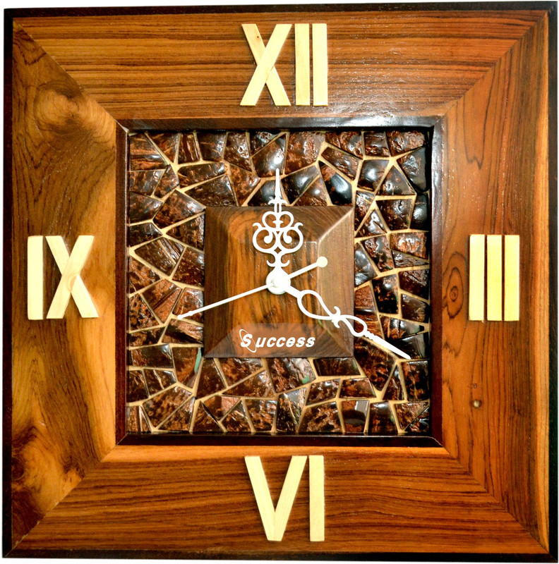 success Analog 38 cm X 4 cm Wall Clock(Brown, Without Glass)
