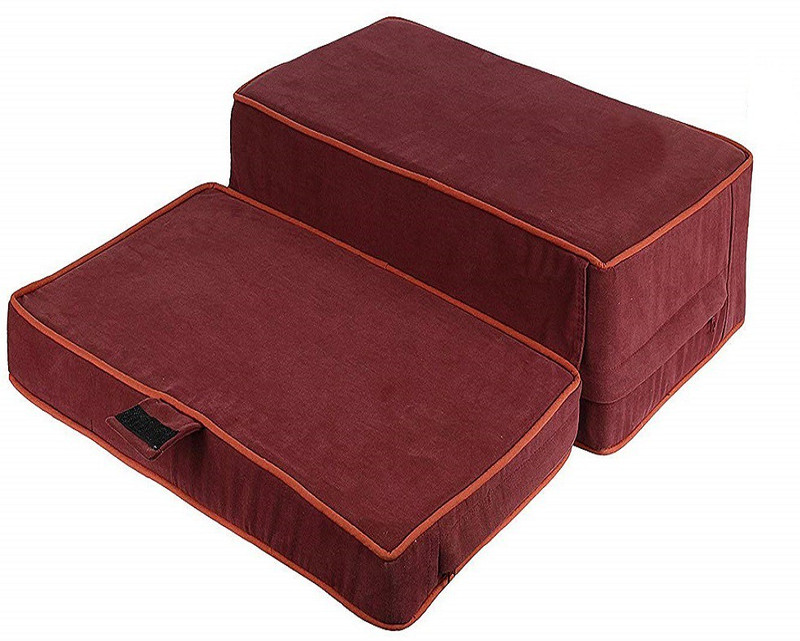 Friends of Meditation Up and Down Floor Cushion for Yoga and Meditation (Maroon) Yoga Blocks(Maroon Pack of 2)