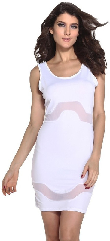 spice it up Women Bodycon White Dress
