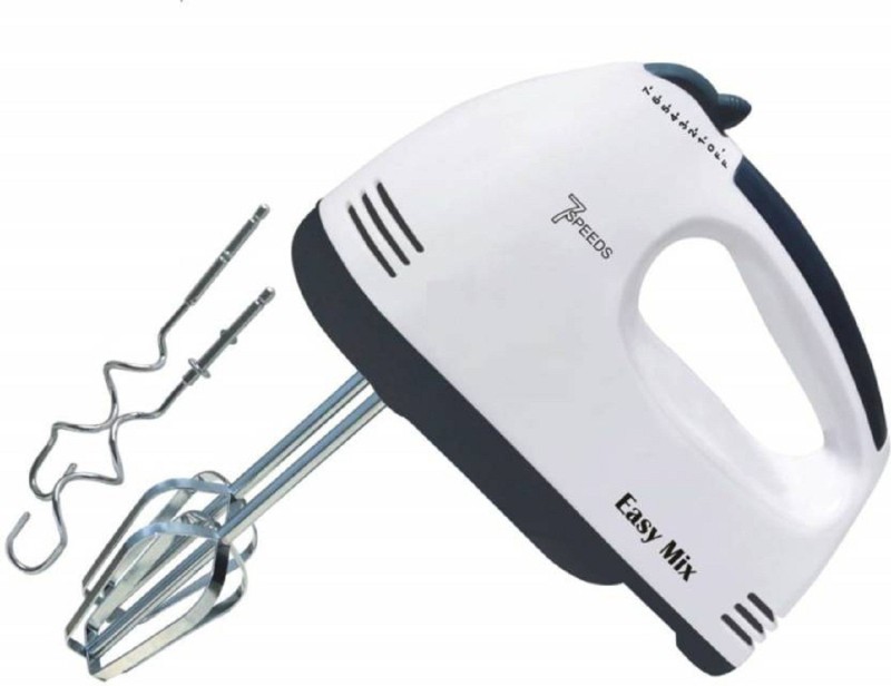 WOLBLIX High Speed Hand Mixer with 7 Speed 180 W Hand Blender (White, Black) 180 W Hand Blender(White)