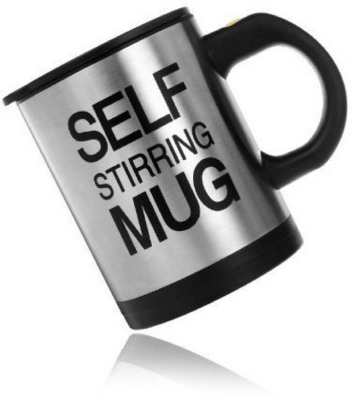SKYFISH Automatic Stainless Coffee Mixing Cup Blender Self Stirring Plastic, Stainless Steel Mug 10 Cups Coffee Maker(Black)