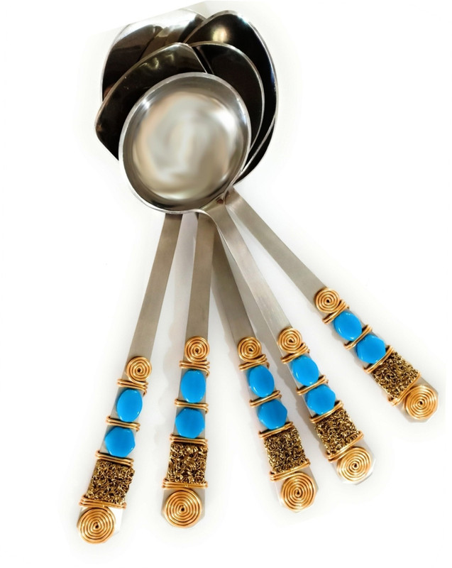 jewelkraft designs peacock Stainless Steel Serving Spoon Set(Pack of 5)
