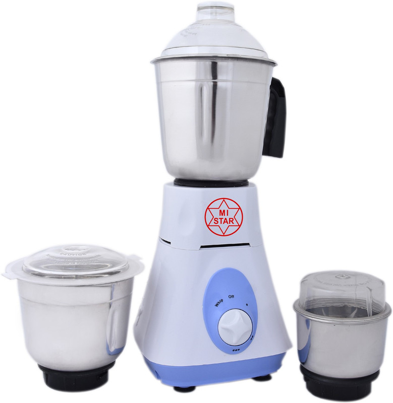 mi star mixer grinder juicer MG18H93 550 Mixer Grinder(Multicolor, 3 Jars)