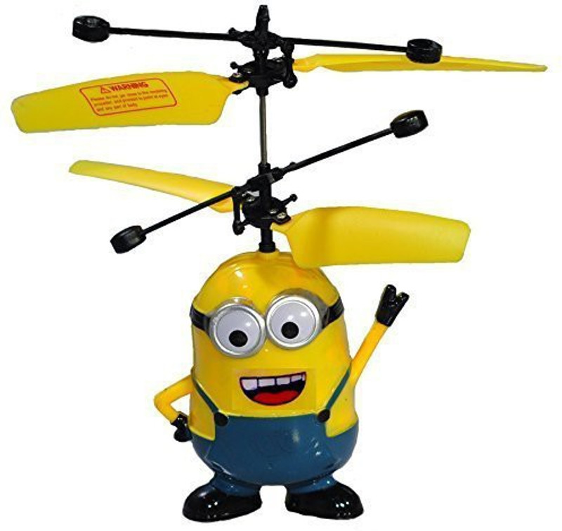 myra toys Rechargeable Flying Minion Helicopter (Yellow)(Yellow)