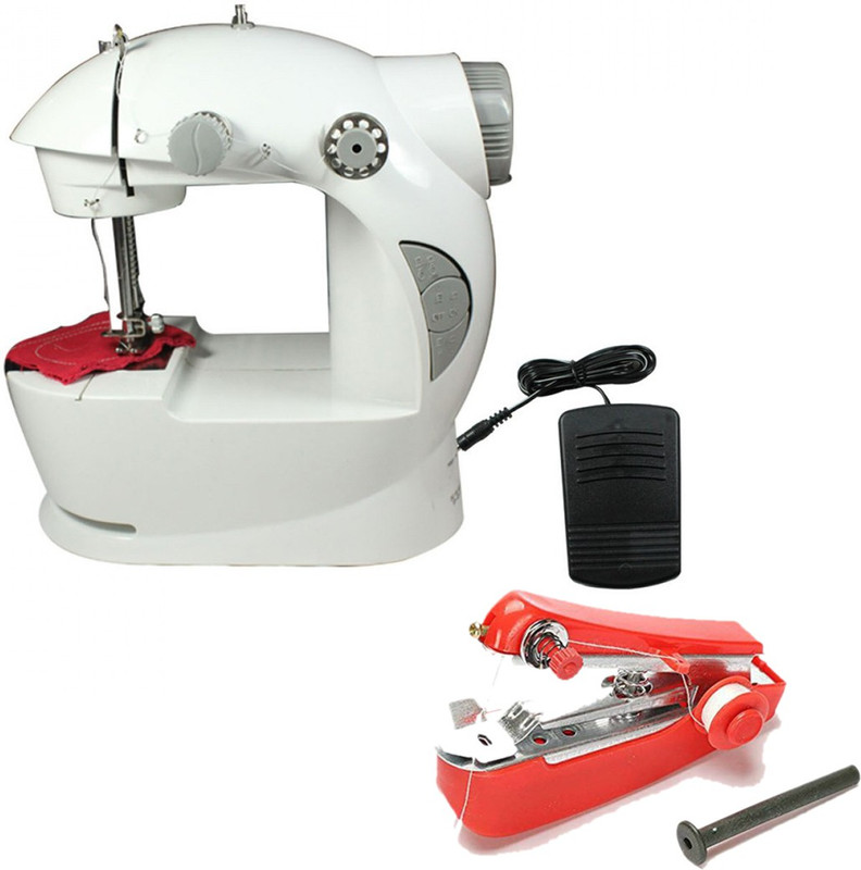 akhi machine with Exclusive 4 In 1 Portable & Compact mini minghui sewing machine With Hand stapler machine Electric Sewing Machine ( Built-in Stitches 1) Electric Sewing Machine( Built-in Stitches 30)