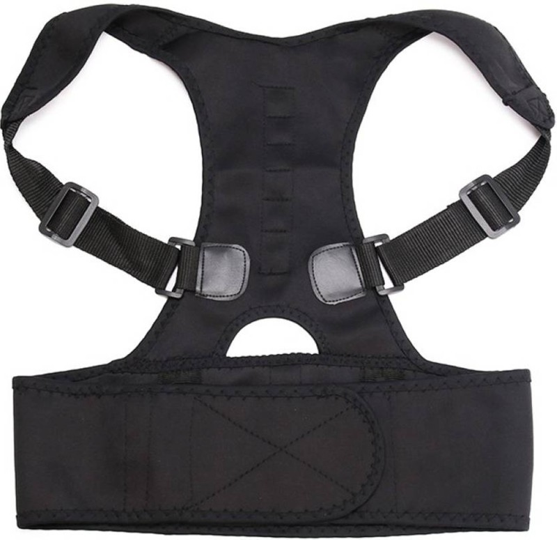 Anytech Back Posture Support Brace For Neck & Back Pain Relief Back Support(Black)
