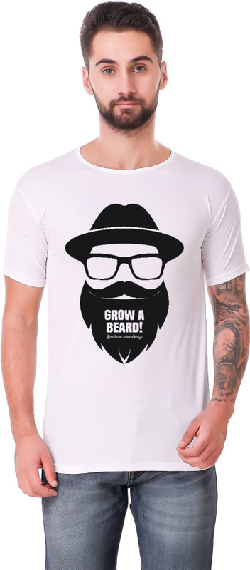 panther sports Graphic Print Men Round Neck White T-Shirt